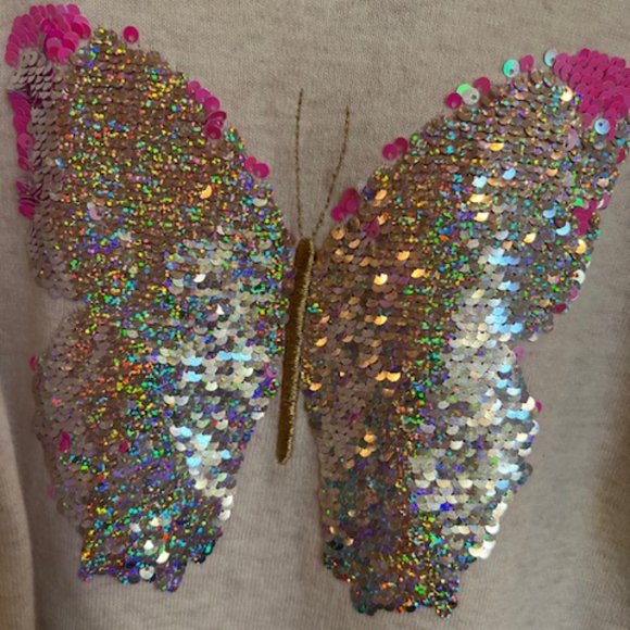 Girls H&M Color Changing Sequin Butterfly Sweater Sz. 8-10 NWT - Picture 3 of 6